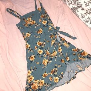 Blue floral dress